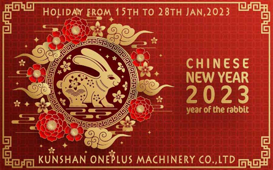 Vacaciones del Año Nuevo chino del 15 al 29 de enero de 2023
